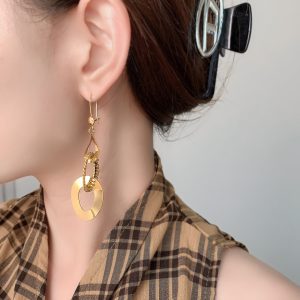 Artistic Retro Court Ring Tassel Stud Earrings